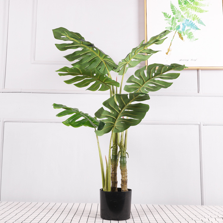 110CM 3 tiges 7 feuilles carapace de tortue C