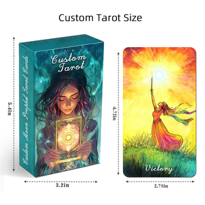 ไพ่ทาโรต์กระดาษพิมพ์ลายตารางสำหรับผู้ใหญ่สำรับไพ่ทาโรต์พร้อมหนังสือคู่มือ - Product Image 3