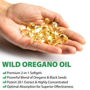 Acentiallabs Bio-Wild-Oregano-Öl Softgel Pflanzenextrakt Schwarzkümmelöl Weichkapseln - Product Image 2