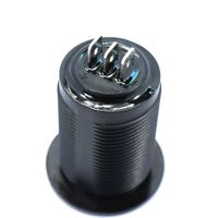 Amperímetro Digital LED Mini Amomd de 12V, Medidor de Voltaje Digital para Automóvil y Barco