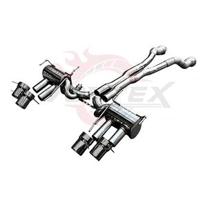 Vortex Stainless Steel Valved <b>Exhaust</b> for Ferrari F12 Berlinetta 6.3L with Mid Section Dual Silencer Quad Tips Assembly - Product Image 2