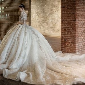 NDB10558 Vente en gros Robe de mariée de haute qualité à succès, robe de soirée à fleurs 3D et perles, Wilderly Bride - Product Image 5