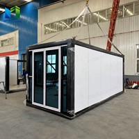Maison conteneur pliable pour chantier de construction, bureau, camp de travail, logement temporaire, maison modulaire isolée de 20 pieds