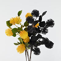 Bunga Rumput Dandelion Buatan Sutra Grosir 85cm, Buket Bunga Gaya Modern untuk Dekorasi Pernikahan, Wisuda, Paskah