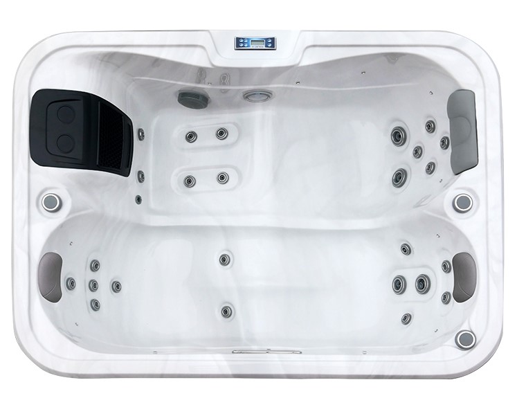 Acrylic Outdoor Whirlpool Massage Hot Tub With Underwater LED Light