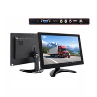 Écran d'affichage multimédia 10,1 pouces avec entrée vidéo multi-ports, lecteur audio, caméra de recul, moniteur pour camion lourd et camping-car