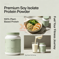 Isolat Protein Kedelai SPI ≥90% Protein Non-GMO Emulsi Gel Tinggi Kelas Makanan untuk Daging, Minuman Nabati, Farmasi, Nutrisi