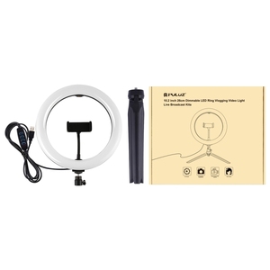Anillo de luz portátil para sala de estar, luz de relleno con trípode para selfis, 10,2 pulgadas, 26cm - Product Image 5
