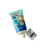 Botol Plastik Peras Segitiga Warna Kustom untuk Tabir Surya Perawatan Kulit, Tutup Flip Top, Sablon Sutra, Kapasitas 50ml