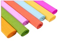 Kertas Krep Seni Kerajinan Kompatibel Cetak Digital 50cm*2.5m Per Gulung DIY Warna-warni Lentur