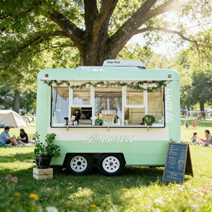 Removable Mobile Catering Cart Outdoor Concert Food <b>Trailer</b> Multifunctional Vending Cart - Product Image 1