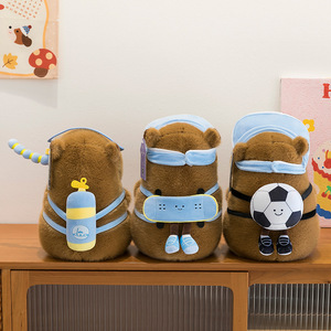 Vente <span class=keywords><strong>en</strong></span> gros de poupées <span class=keywords><strong>en</strong></span> peluche Capibara de dessin animé PP coton rempli mignon Football Skateboard Capybara jouets <span class=keywords><strong>en</strong></span> peluche cadeau pour enfants - Product Image 5