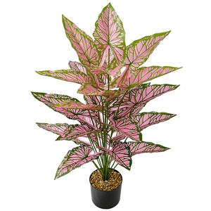Nouveau Design Grande Taille 24 Feuilles Real Touch Feuille d'<span class=keywords><strong>Arum</strong></span> Artificielle Plante Verte Artificielle pour la Décoration de Bureau à Domicile - Product Image 1