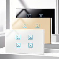 Interrupteur intelligent Zigbee avec télécommande murale, compatible avec l'application Smart Life, indice de protection IP65, panneau tactile bipolaire pour la domotique