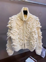2022 hiver automne gros tricot à la main câble pull ample femmes épais tricoté pull tricots