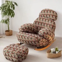 Chaise longue inclinable et pliable en velours capitonné haut de gamme 2026, design élégant pour chambre et salon