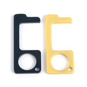 Más reciente fabricante <span class=keywords><strong>No</strong></span> contacto clave cadena anillo de latón manos libres <span class=keywords><strong>No</strong></span> tocar la puerta abridor llavero - Product Image 2