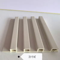 Panneau mural WPC bleu en composite bois-plastique PVC, revêtement extérieur imperméable, antistatique, résistant à l'humidité, commerce et divertissement