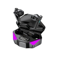 Audífonos TWS para Juegos con Cancelación Activa de Ruido 5.3, Pantalla Digital, IPX5, LED RGB, Sonido Hi-Fi, Carga Tipo-C, Ajuste Personalizado