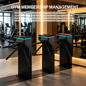 Torniquete Trípode de Alta Seguridad en Oferta con Sistema de Control de Acceso por Lector de Tarjetas RFID/IC para Oficina, Gimnasio y Estacionamiento - Product Image 1