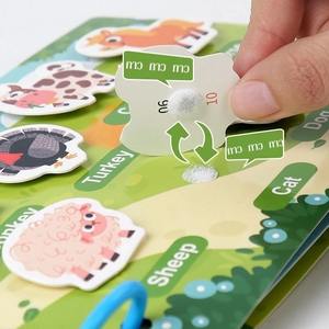 Juguetes educativos inspirados en los niños, libro ocupado de aprendizaje de jardín de infantes <span class=keywords><strong>preescolar</strong></span> con actividades adhesivas para niños, libros de imágenes - Product Image 5