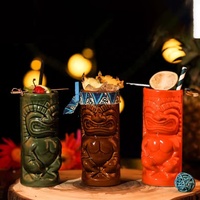 Vente en gros de mugs Tiki hawaïens, décor de bar, verres TIKI hawaïens en céramique, verres à cocktail personnalisés, tasses Tiki
