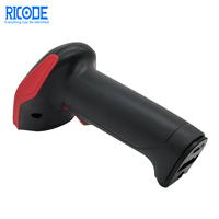 Lecteur de codes-barres laser 1D sans fil 2,4 G, portatif, longue portée, pour entrepôt, livraison express, caisse de magasin, inventaire, pistolet de numérisation