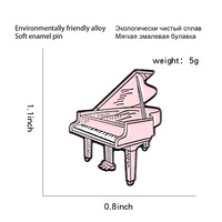 Instrument de musique Piano Guitare Radio Symboles musicaux Tourne-disque Accessoires Broches Badge Épingles de revers Broche de bande de musique