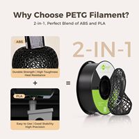 Bobine de filament PETG vert 1,75 mm pour imprimante 3D, 1 kg, matière plastique de haute qualité