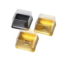 Emballage de gâteau jetable plateau Blister de gâteau de lune carré en plastique