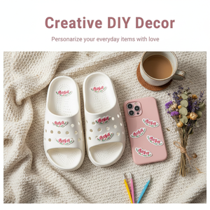 Irregular Shape 3D Acrylic Sticker With Chinese Text "Meet Love" For Gift Craft Decorative Label - Product Image 4
