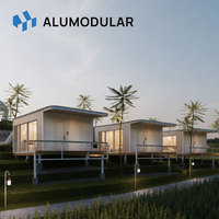 Villa préfabriquée pour l'hébergement touristique, maison modulaire en aluminium, clé en main, entièrement meublée, directement de l'usine