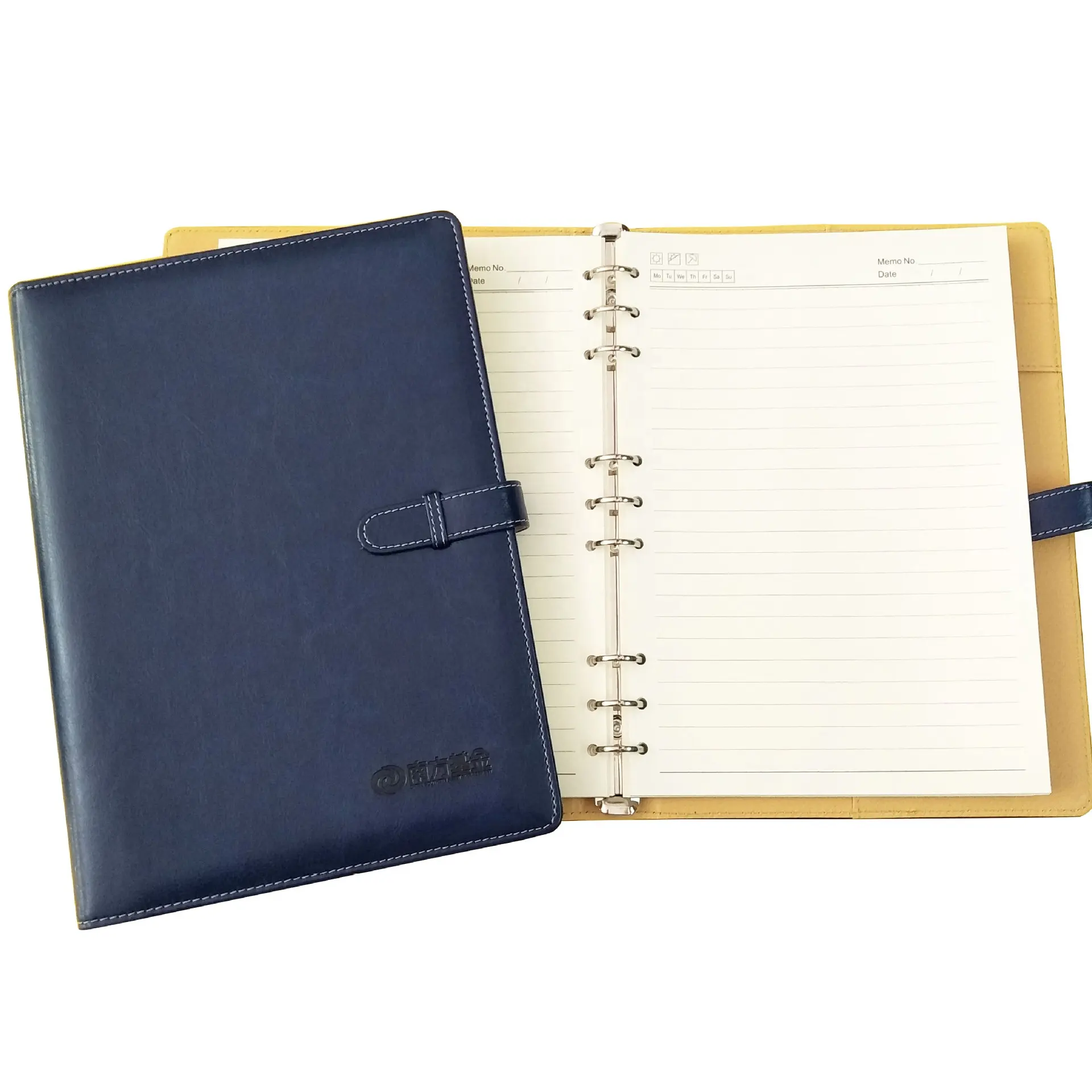 Zakelijke Notebook 9 Holes Eenvoudige Binder Pu Notitieblok Aangepaste Notebook Fabrikant