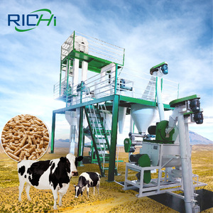 Richi CE chứng nhận 1-2t/h bê bò gia súc thức ăn gia súc dây chuyền sản xuất - Product Image 1