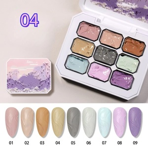Gel de Pintura al Óleo Serie Macaron de 9 Colores, Pegamento para Uñas, Colores Brillantes, Textura Cremosa de Alta Saturación, Gel Fuerte y Duradero - Product Image 4