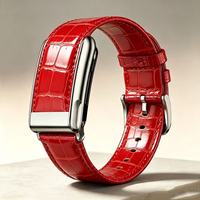 Bracelet en cuir pleine fleur gaufré crocodile pour Whoop, compatibilité totale avec Whoop, bracelet de remplacement en cuir avec logo personnalisé, vente en gros