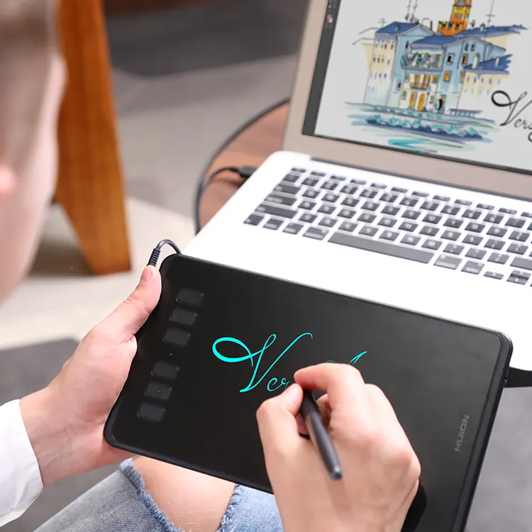 Huion H640P elektronische digitale Stift zeichnung Grafik Tablet PC für Designer Animator Anfänger