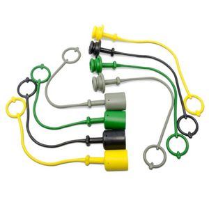 Juego de Tapas Blince (Verde, Negro, Amarillo, Gris) 4 Juegos de Tapones Hidráulicos Macho y Hembra Agrícolas ISO 5675 de 1/2 Pulgada - Product Image 1