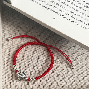 Kaiming 925 Sterling Silver Braided Red <b>Rope</b> Horse <b>Bracelet</b> For Women Gift Winter 2025 - Product Image 2