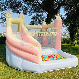 บ้านลมเด็กเล่นในร่มแบบคอมโบพร้อมสไลเดอร์และบ่อบอล - Product Image 2