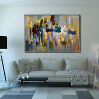 Otel Ev Dekoratif Duvar Asılı Kanvas Sanat Eseri El Boyaması 60*90cm Soyut Harika İdeal Sanat Yağlıboya Tablo