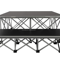 Plateforme de scène portable en aluminium avec design de cabine DJ légère pour mariages, événements scolaires, fêtes et clubs