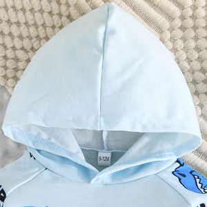 ชุดเซ็ตเสื้อแขนยาวลายสัตว์ 2 ชิ้น สไตล์ลำลองสำหรับเด็กผู้ชาย ขายส่งสำหรับฤดูใบไม้ร่วง - Product Image 2