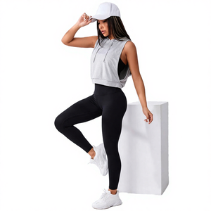 Sudadera con Capucha Deportiva Estampada para Mujer, Sin Mangas, con Cordón Ajustable, Personalizable OEM, Forro Polar Transpirable para Invierno - Product Image 4