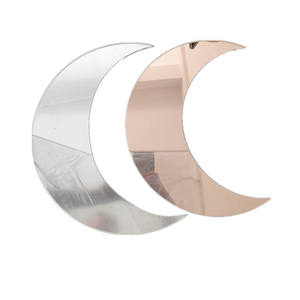 Crescent Moon Acrylic <b>Mirror</b> <b>Wall</b> Decor Self Adhesive Shatterproof Boho Cutting Extruding Customizable Smooth Edge - Product Image 1