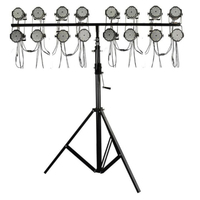 Projecteur de scène LED pour concert en extérieur, avec trépied et lentille Fresnel, idéal pour l'éclairage de fête et d'événements (effet Derby)