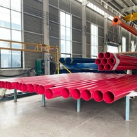 Tuyau en acier thermolaqué rouge pour système de sprinkler anti-incendie ASTM A795