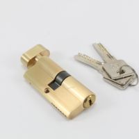 Cilindro de puerta de bloqueo de pulgar de puerta de privacidad de baño de latón con llave de ordenador