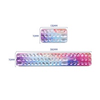Tapis de souris personnalisé pour clavier numérique, forme irrégulière, en gel transparent, résistant à l'eau, repose-poignets de jeu, changement de couleur progressif