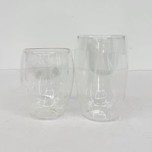 Gobelets isothermes en verre transparent pré-perforés à double paroi, type globe à neige, ronds, 8oz, 12oz, 15oz - Product Image 3
